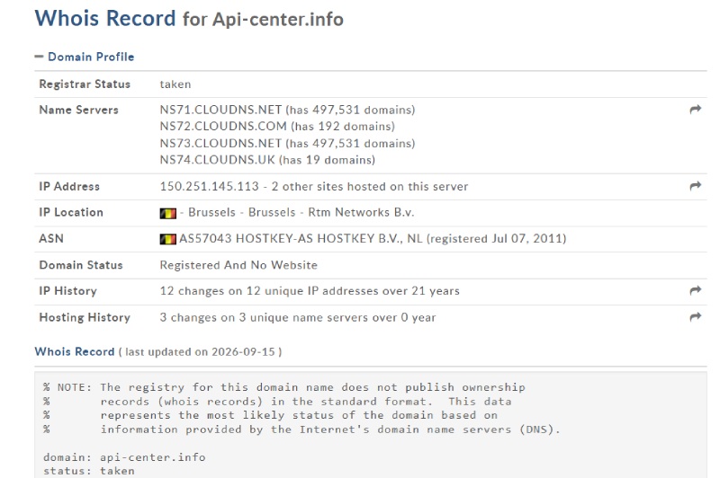 Api Center Info